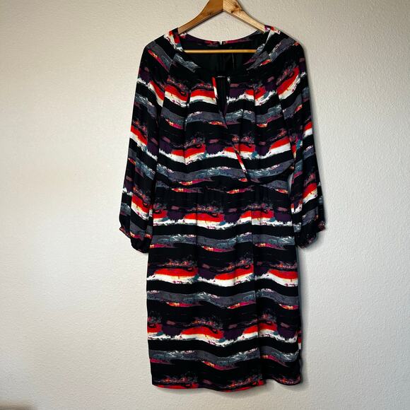 Marc New York Andrew Mark Dress Size 10 Watercolor Stripes Professional‎ Office - Picture 1 of 8